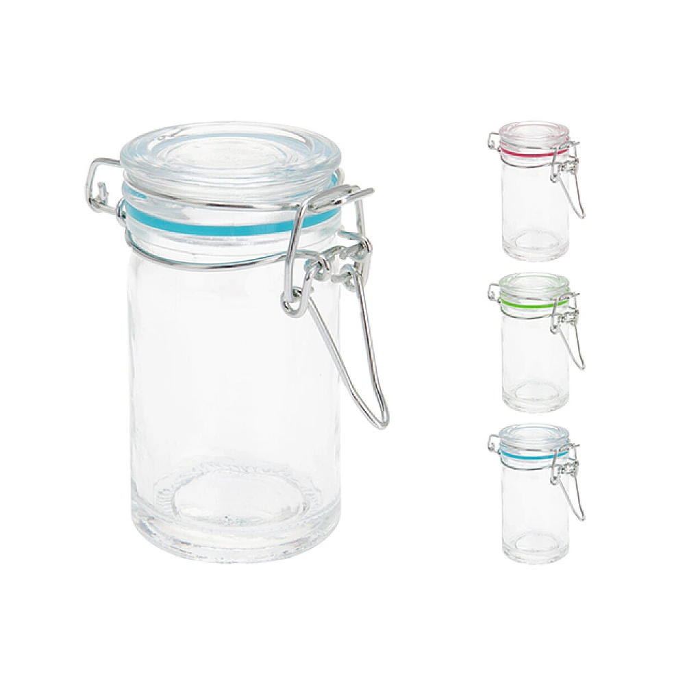 Borcan pentru depozitare  EH 80ml, H8cm, capac cu clema