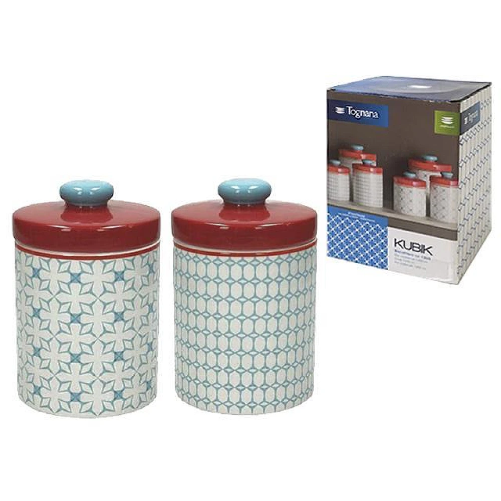 Recipient din ceramica 0.8l Tognana Kubik Azzurro