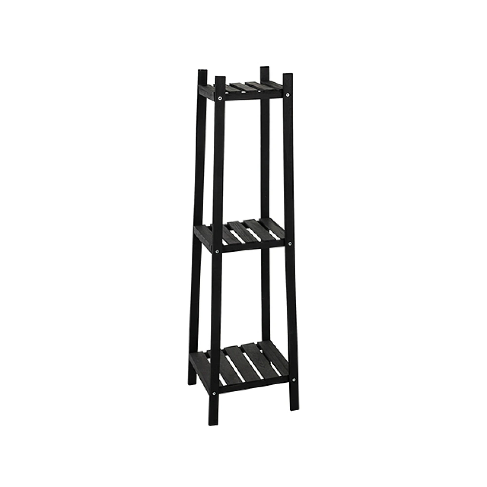 Etajera din lemn cu 3 niveluri 30X30X108cm, negru