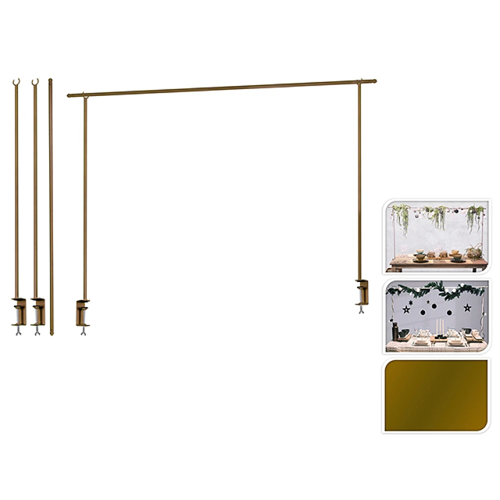 Suport deasupra mesei pentru decor si iluminat 100X4X135-250cm, metal