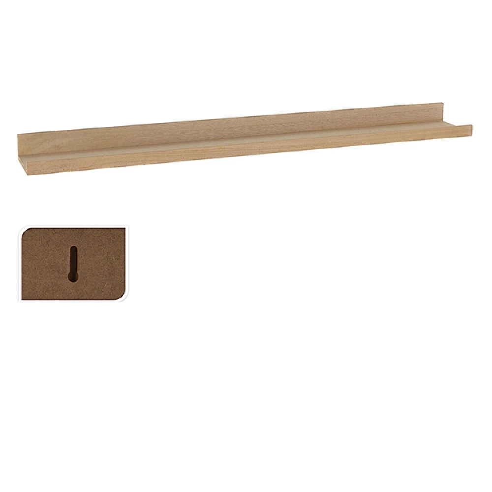 Raft H&S 77X4X10cm, MDF natural