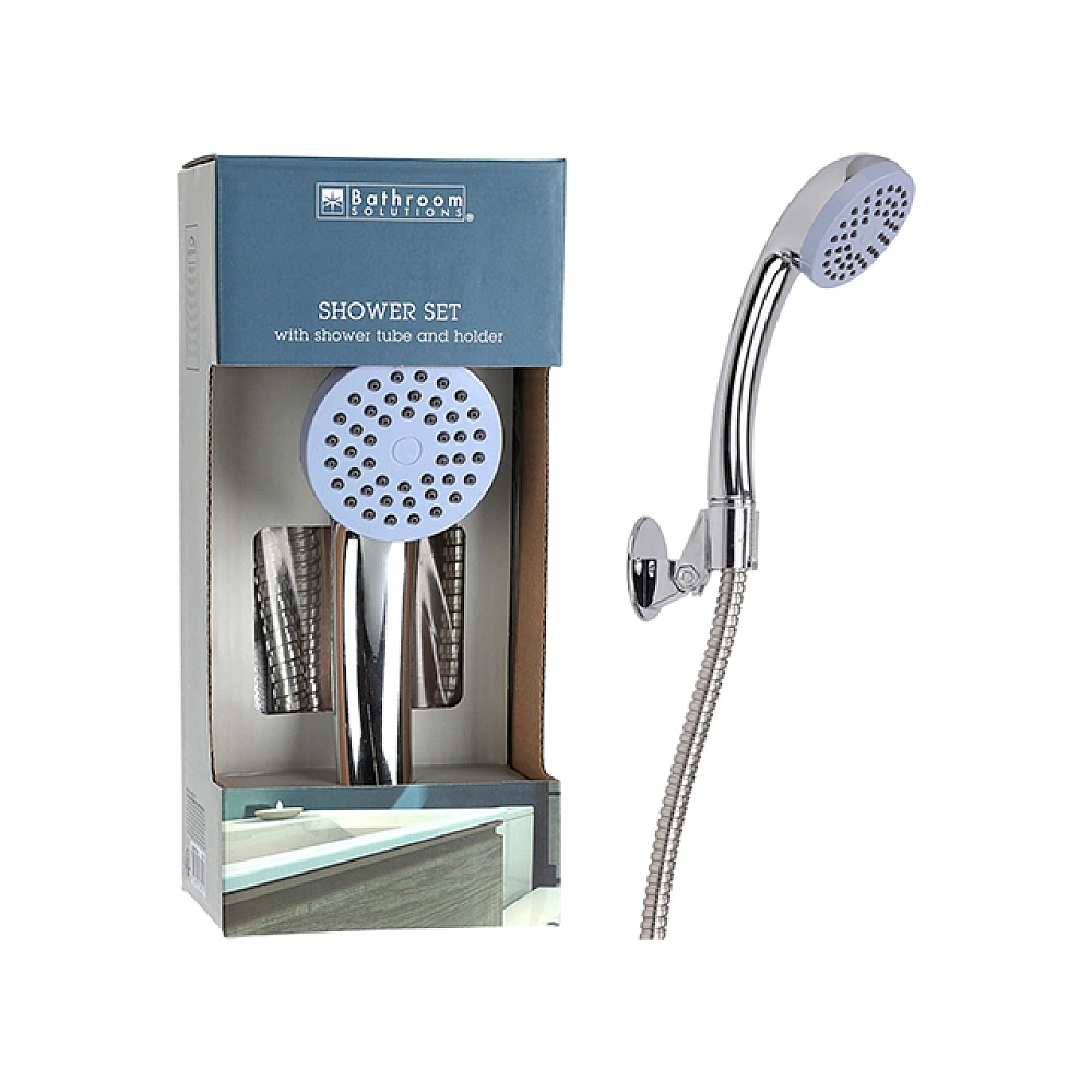 Set duș cu furtun și suport reglabil Bathroom, 180cm, crom, inox