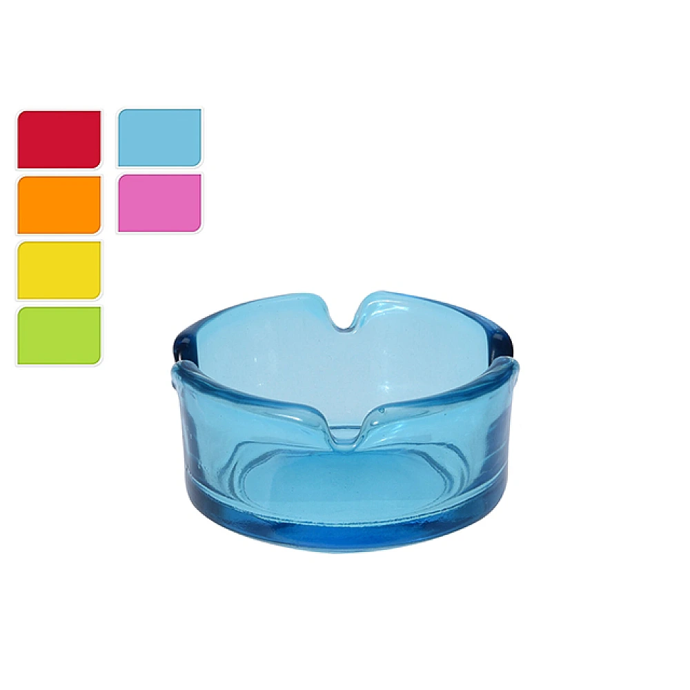 Scrumiera din sticla D7cm, culori diferite