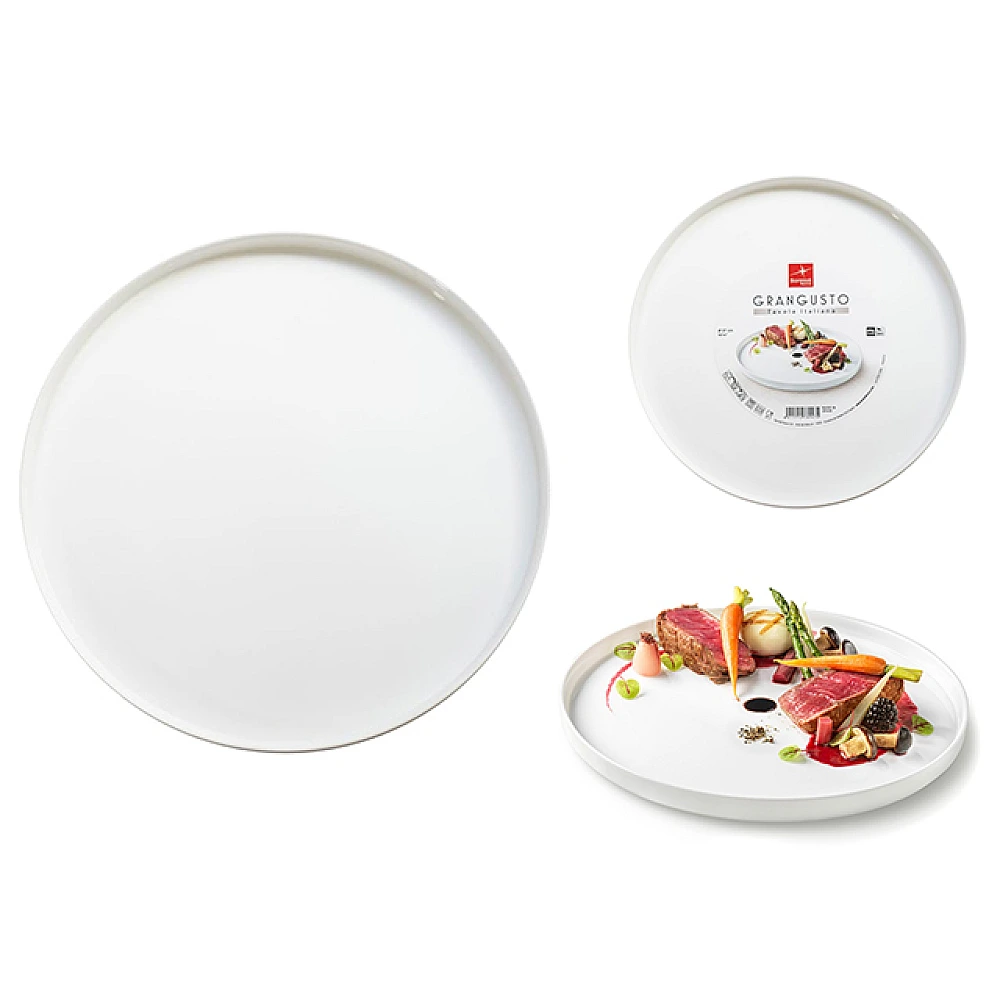 Farfurie de servire 27cm Grangusto, alba, opalglass