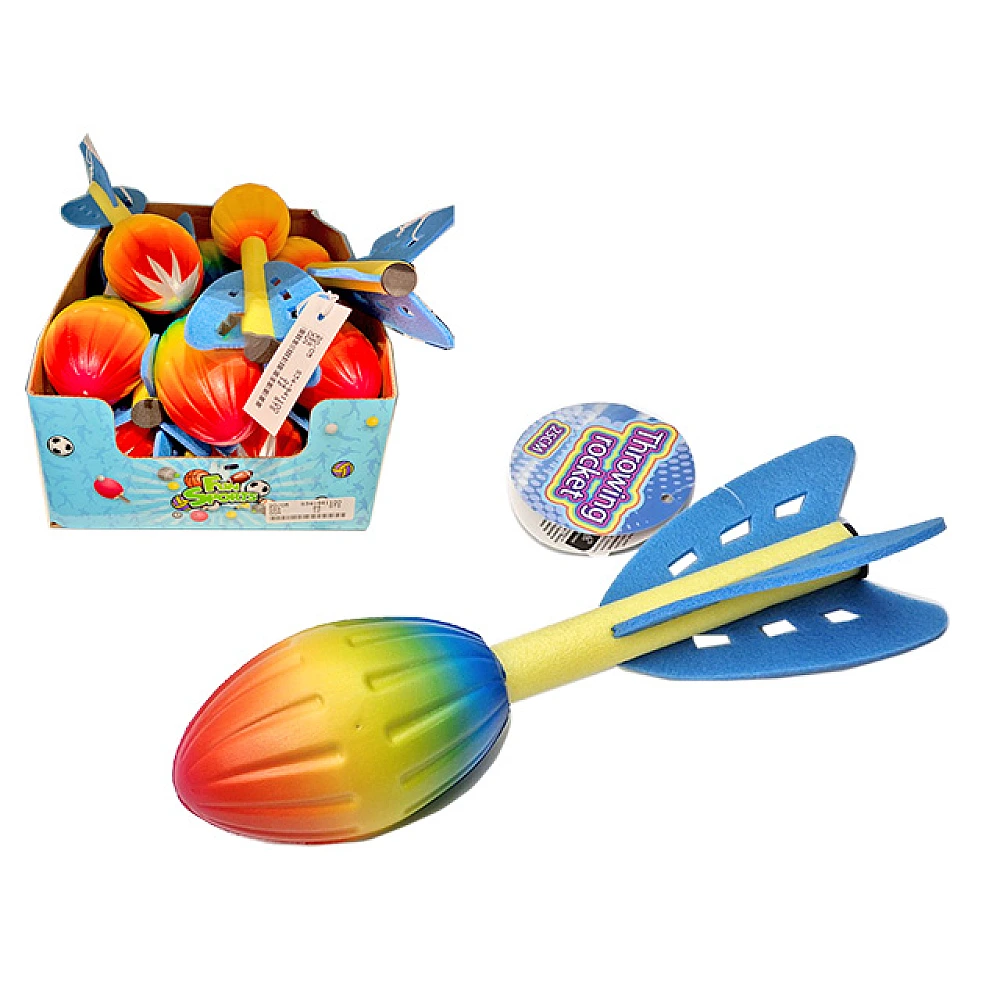Jucarie pentru aruncat tip racheta 25 cm