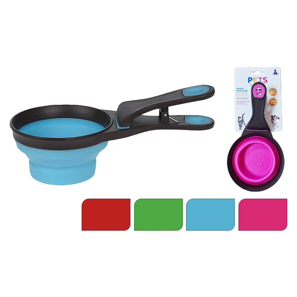 Recipient dozator pentru hrana la animale Pets 237-473ml, clema pentru pachet