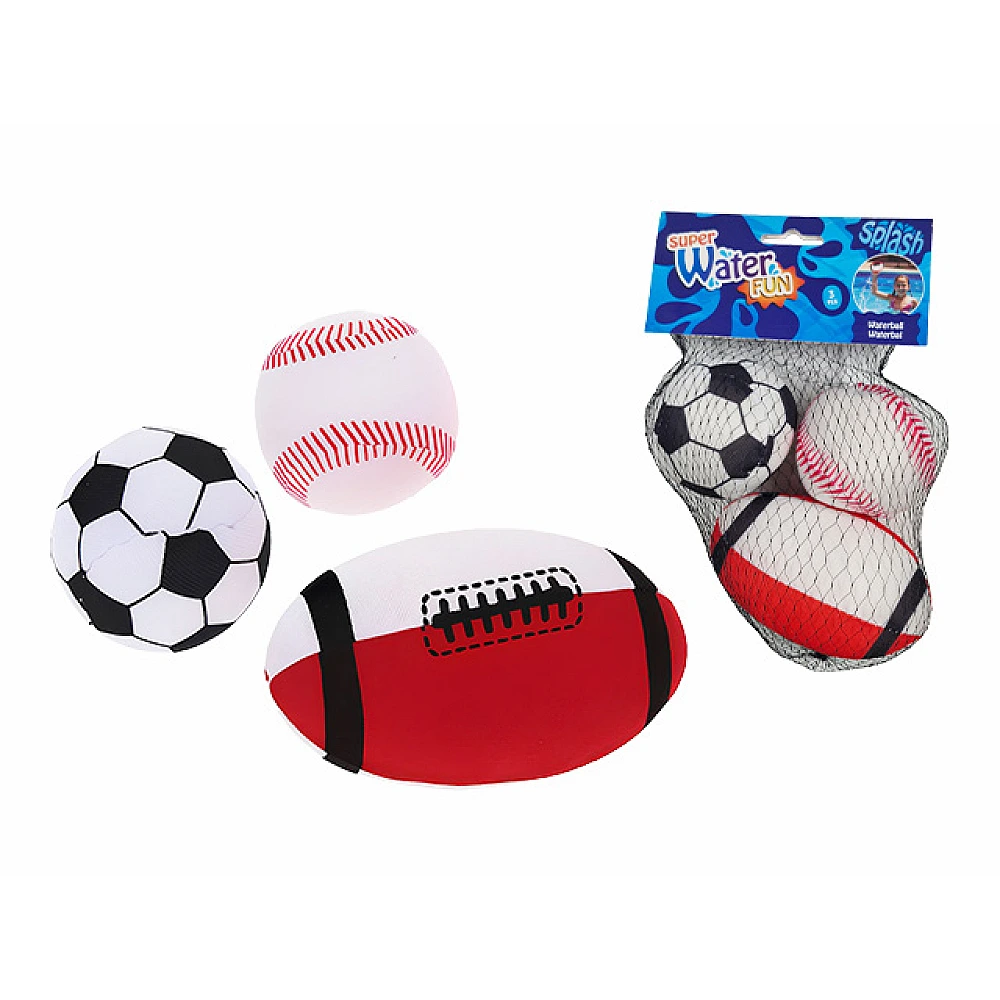 Set mingi pentru copii 3buc 7 cm (baseball, rugby, fotbal)