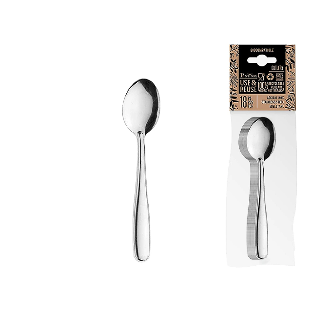 Set 18 linguri de desert Pinti Use&Reuse, inox