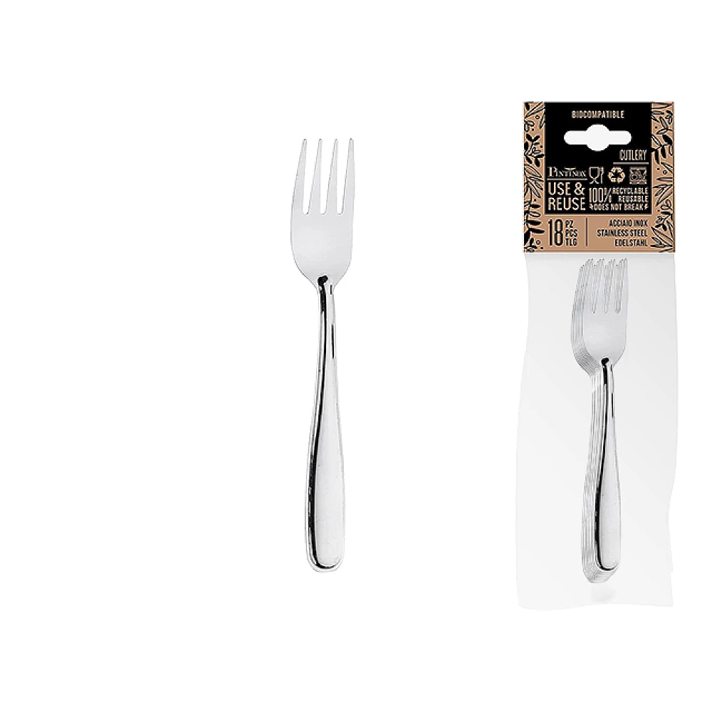 Set 18 furculite de masa Pinti Use&Reuse, inox