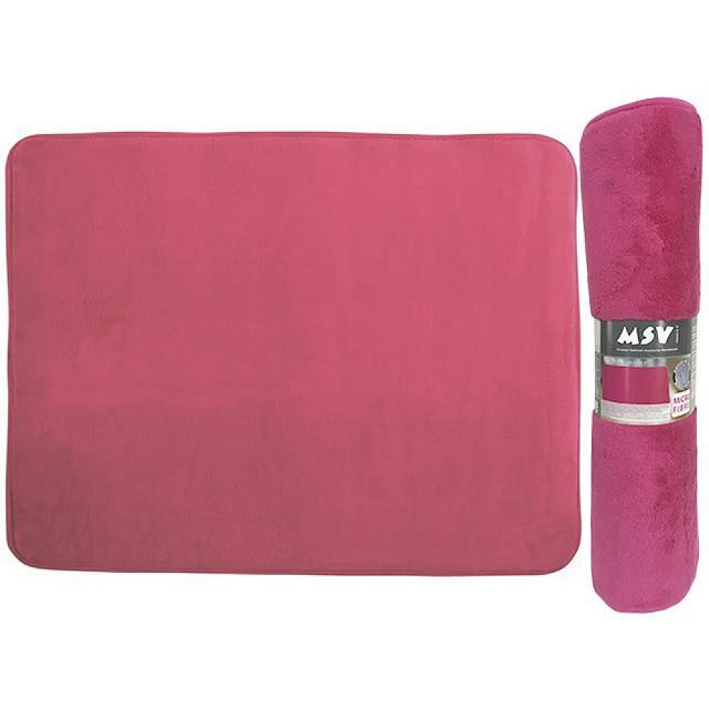Covoras pentru baie 50X70cm MSV cu memorie roz, microfibra