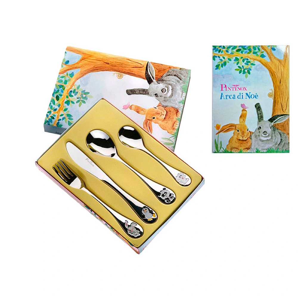 Set 4 de tacâmuri Pinti Bebe, inox