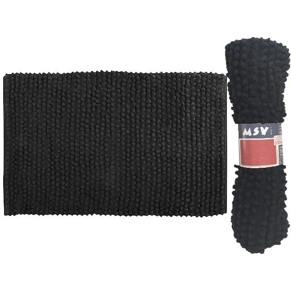 Covoras pentru baie 50X80cm MSV negru, microfibra