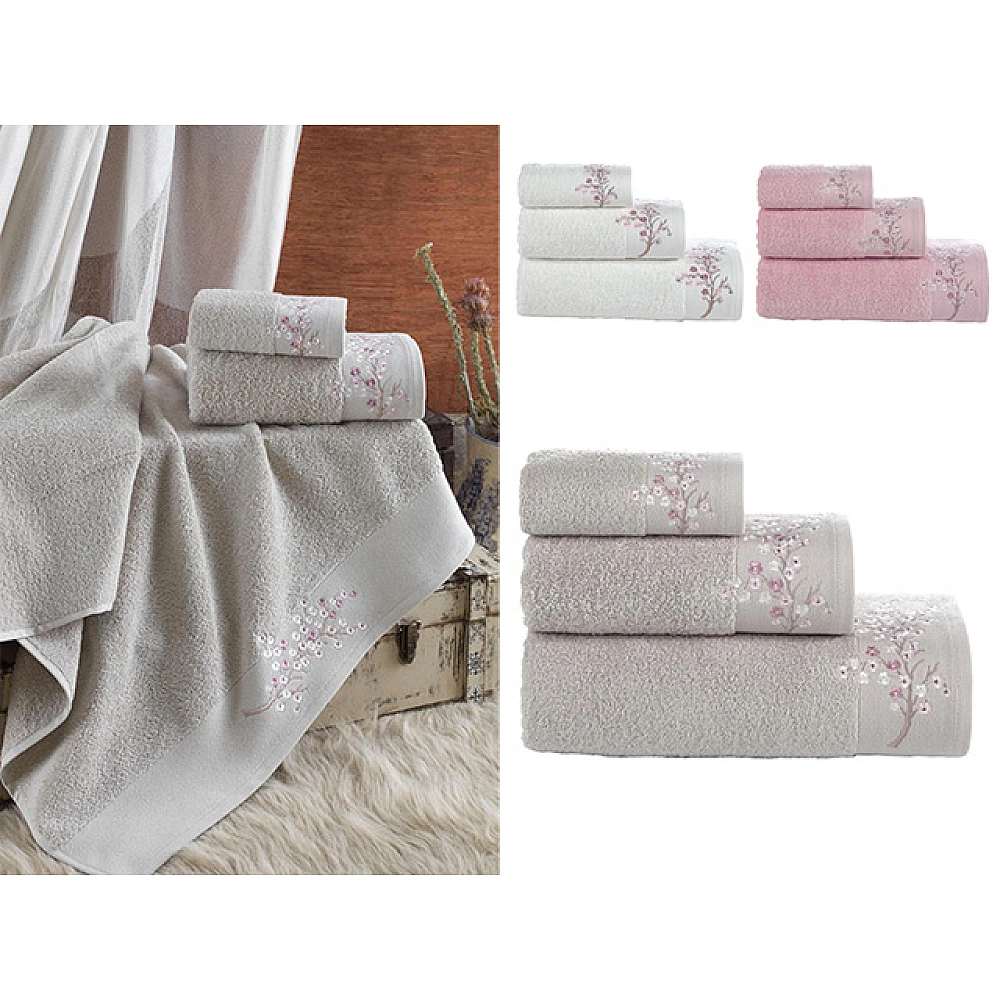Set prosoape 3buc(30X50, 50X100, 70X140) cm Ellia Soft Julia, bumbac