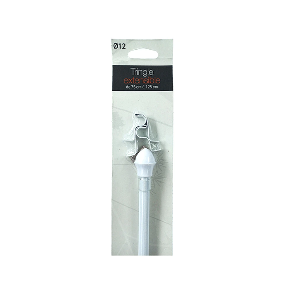 Tija glisanta pentru perdea 75-125cm D12mm Luance, alb