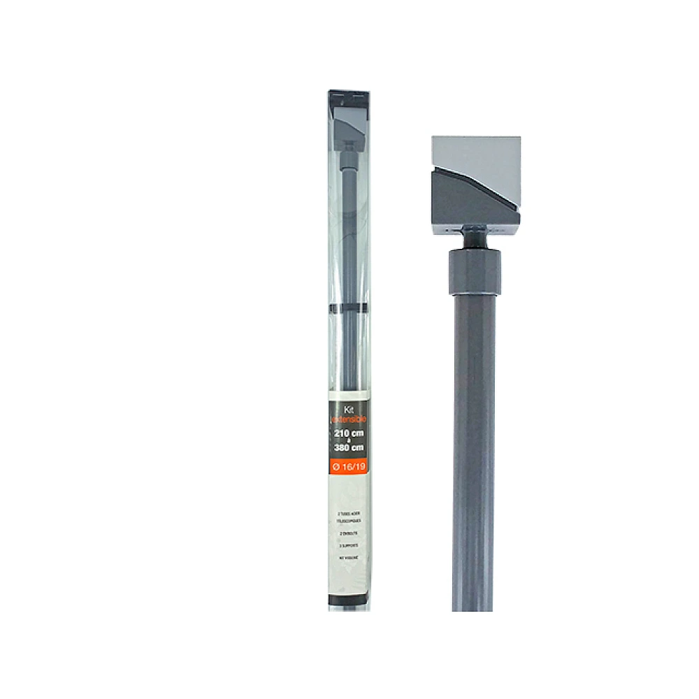 Tija glisanta pentru perdea 210-380cm D16/19mm Luance, gri inchis/Fabell