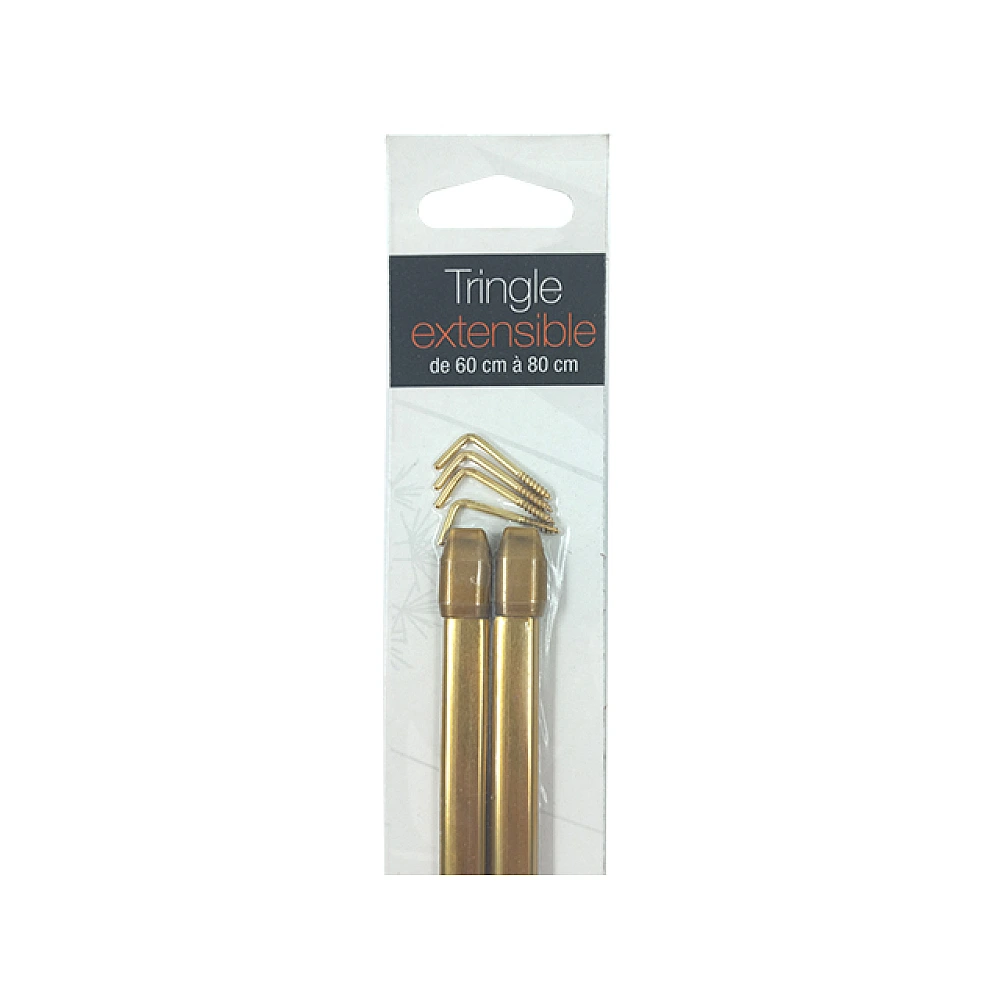 Tija glisanta pentru perdea ovala 2buc, 60-80cm Luance, auriu