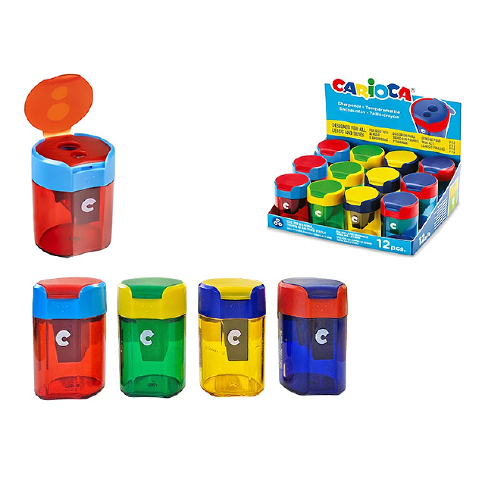 Ascutitoare pentru creioane dubla cu container Carioca