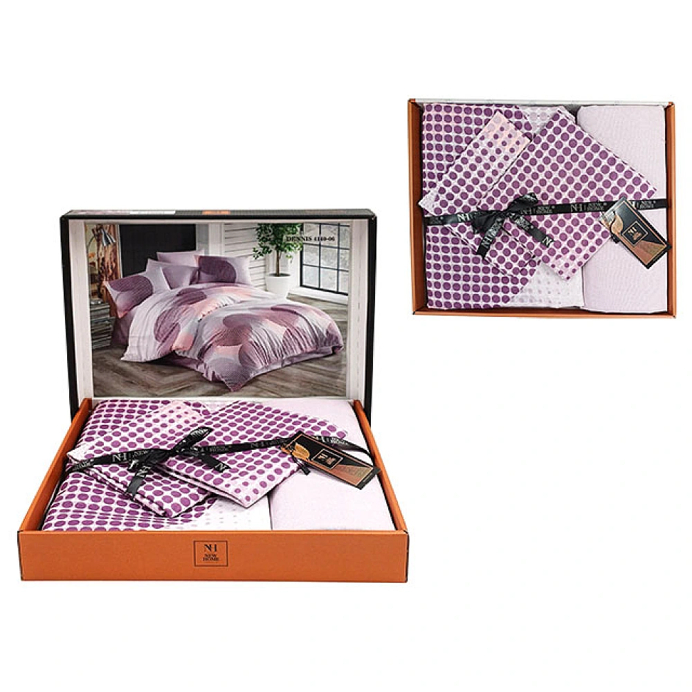 Lenjerie de pat 2pers NH Ranforce Dennis 4140-06, policoton