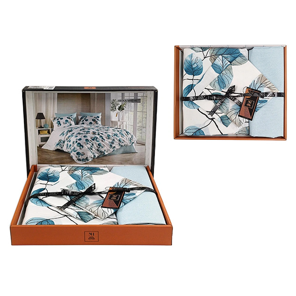 Lenjerie de pat 2pers NH Ranforce Hena 8862-01, policoton