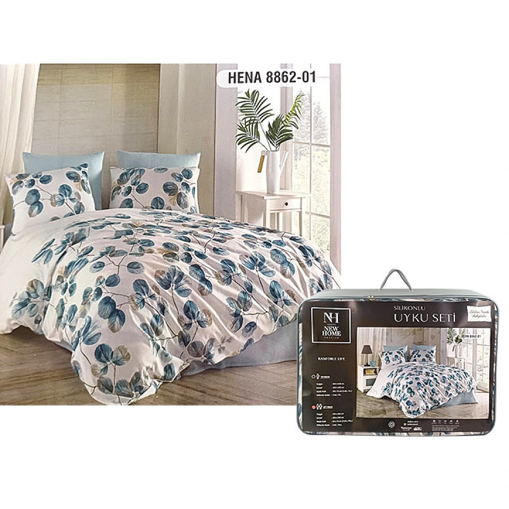 Lenjerie de pat 2pers cu plapuma si perne NH Comforter Hena