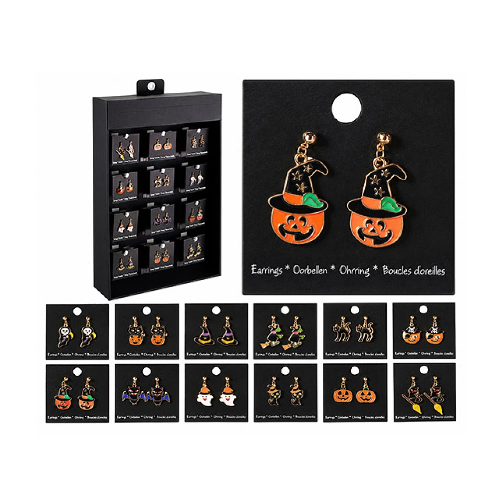 Cercei de Halloween, 5 cm, metal, in sortiment