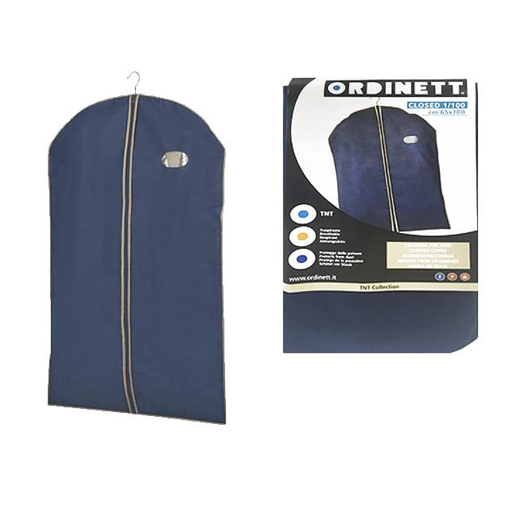 Husă textilă pentru haine Ordinett Blue 65X100cm, albastră