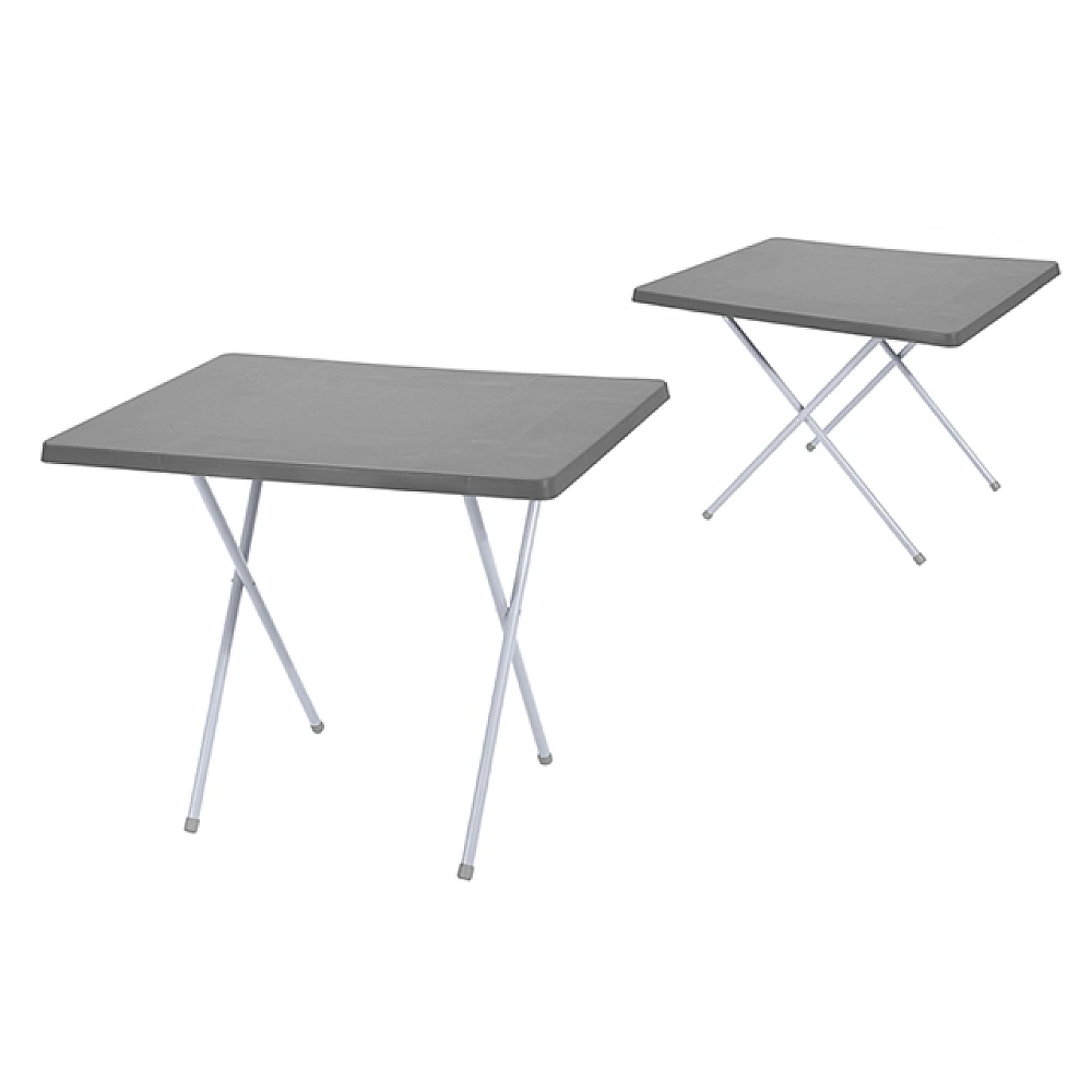 Masa plianta Redcliffs 80X60cm, inaltime reglabila 62-50cm, metal/plastic,gri