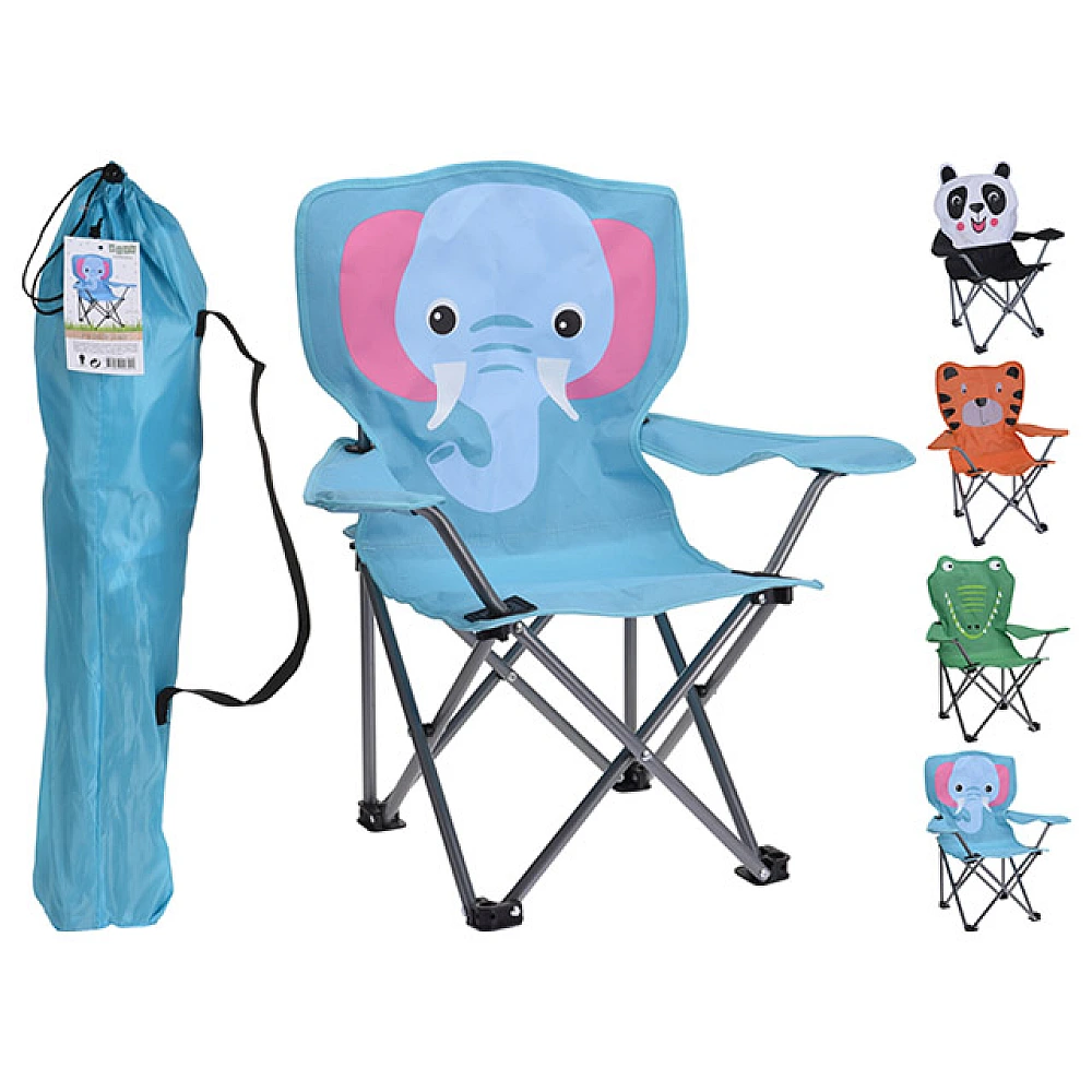 Scaun pliant picnic pentru copii 60X57X25cm, cadru metalic, 4 modele