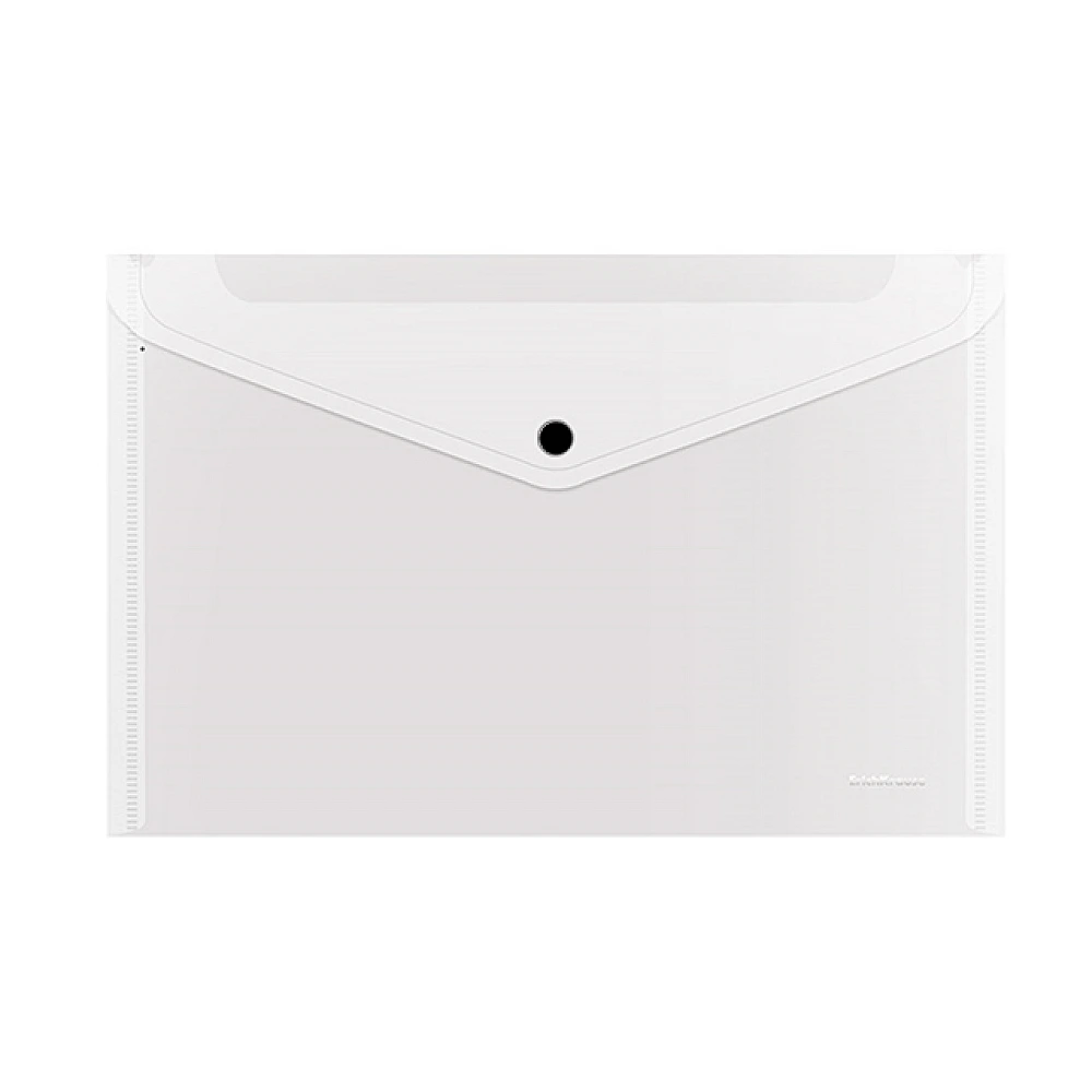 Mapa-plic cu buton pentru documente A4 ErichKrause Glossy Clear,180mcm, transparent