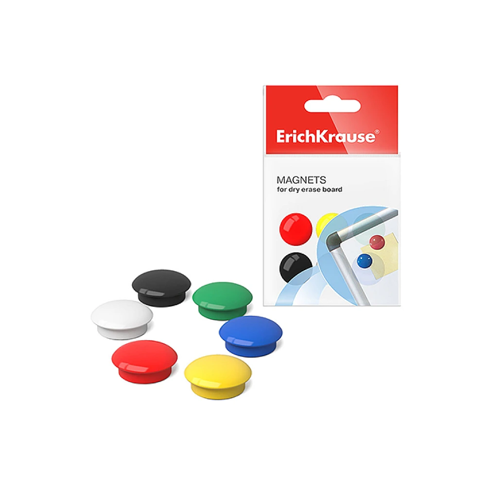 Set de magneti pentru tabla ErichKrause 12bucX2 cm