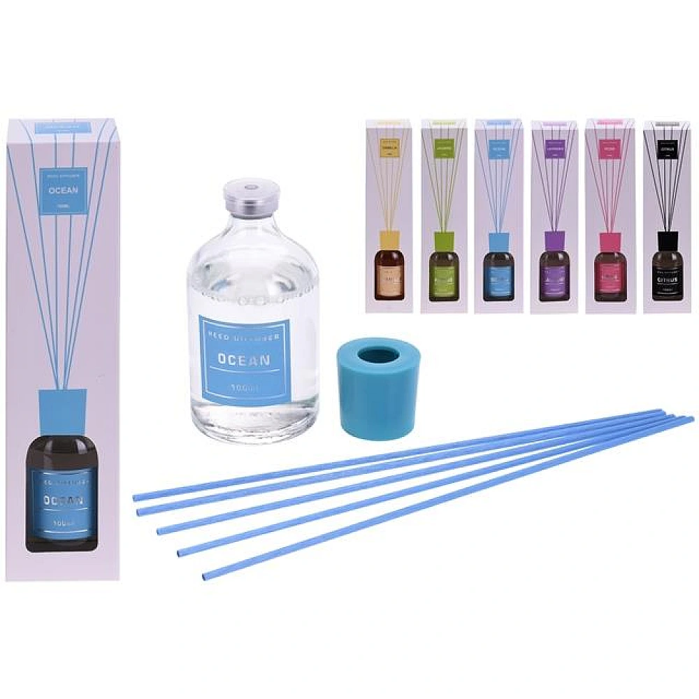 Aromatizator 100ml + baghete, 6 parfumuri