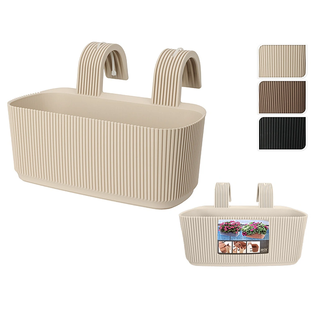 Ghiveci suspendabil pentru balustrada 21X29X19 cm, polipropilen