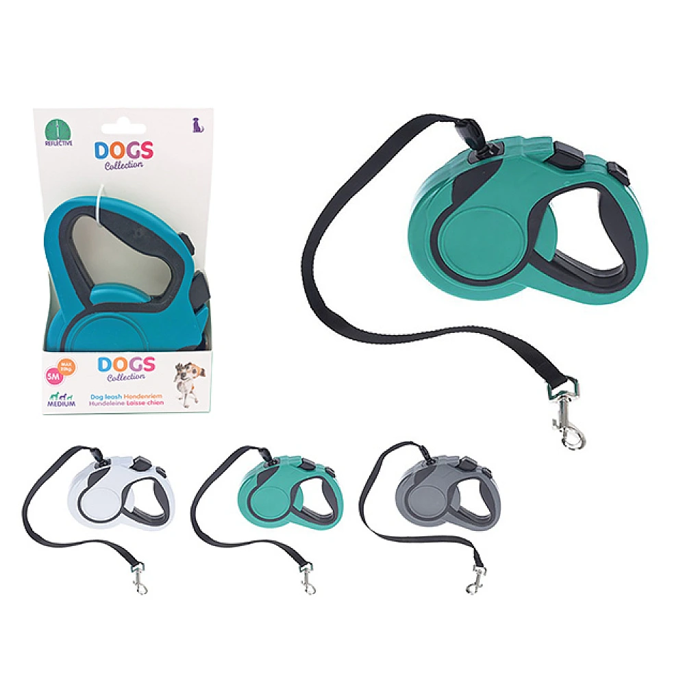 lesa-ruleta pentru caini Dogs 5m, max 20kg, 3culori