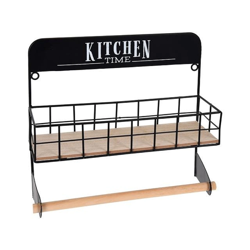 Suport pentru prosoape si cos suspendat 31X30cm, negru