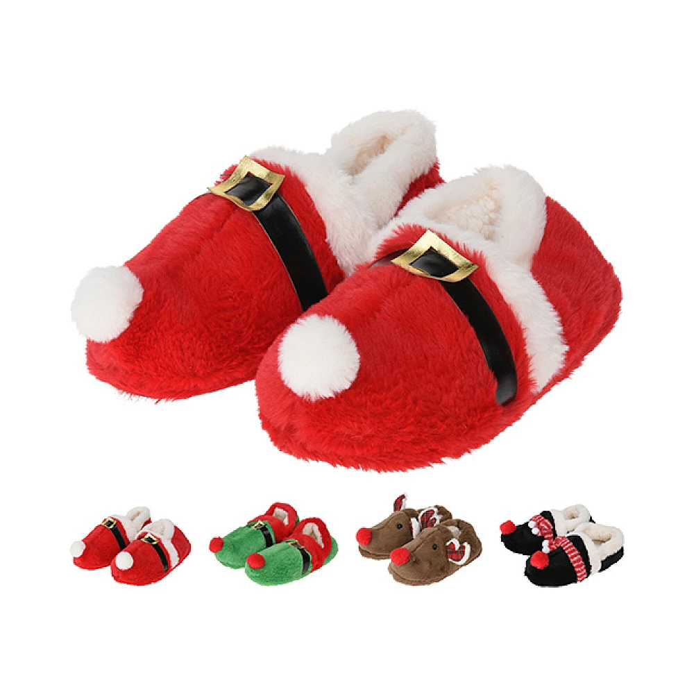 Papuci de Anul Nou cu bumbon si catarama, marimea 36-41