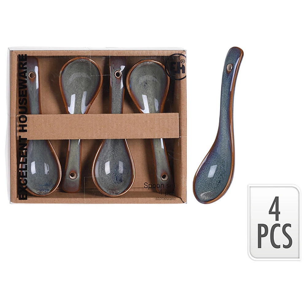 Set linguri pentru aperitiv EH 4buc, 14cm, din ceramica