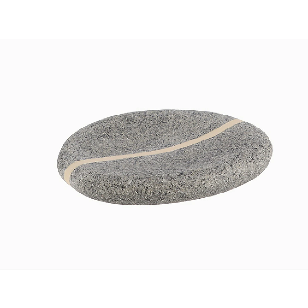 Sapuniera Tendance Novara Stone Effect 13X8X2cm, polirasina, gri
