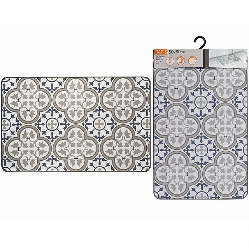 Covoras antiderapant 50X80cm Luance Paco Blue, poliester/ cauciuc