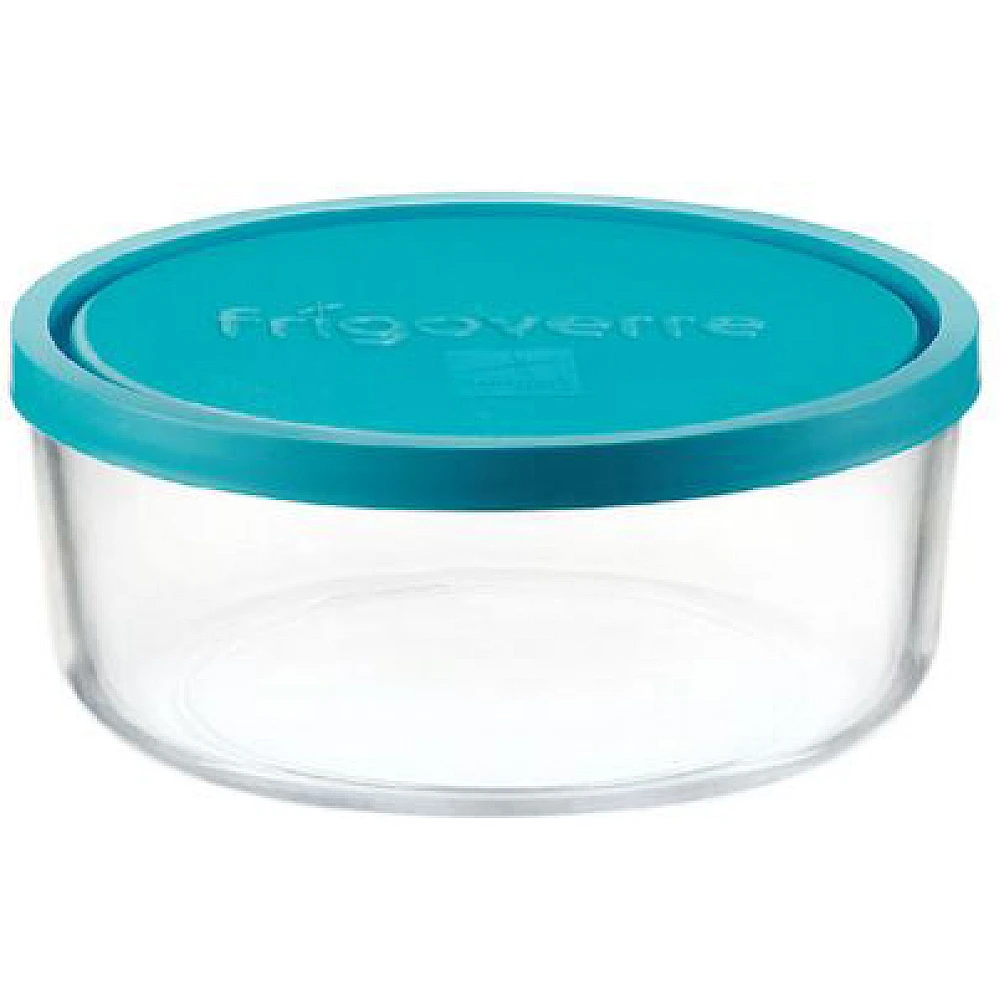Recipient cu capac  Frigovere 1,6L, D18cm, sticlă, transparent/albastru 