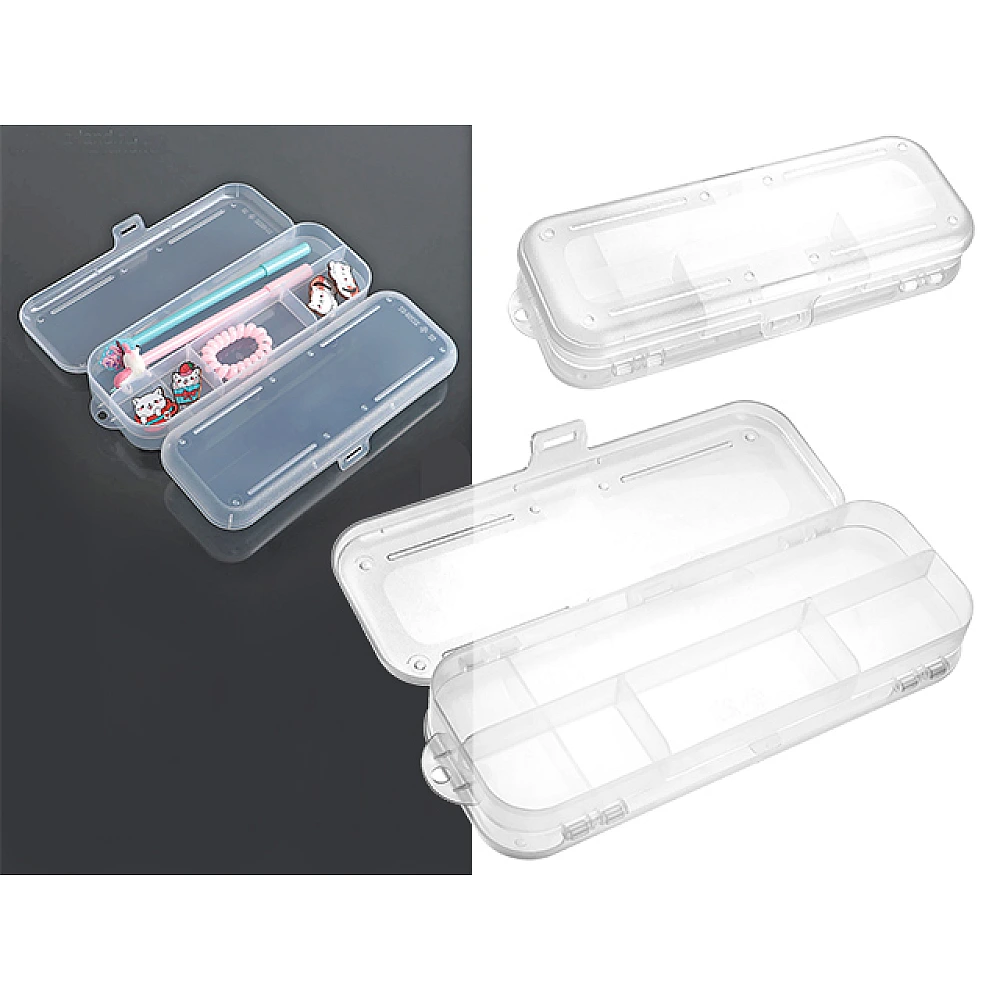 Organizator pentru depozitarea obiectelor mici Econova 22X8.5X4.5cm, dublu, transparent