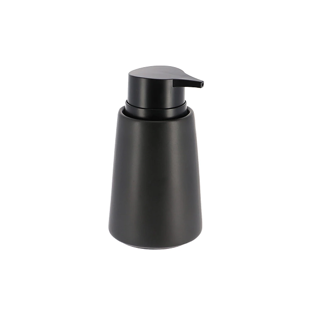 Dozator pentru săpun Tendance Solid Color 420ml, negru, din ceramică