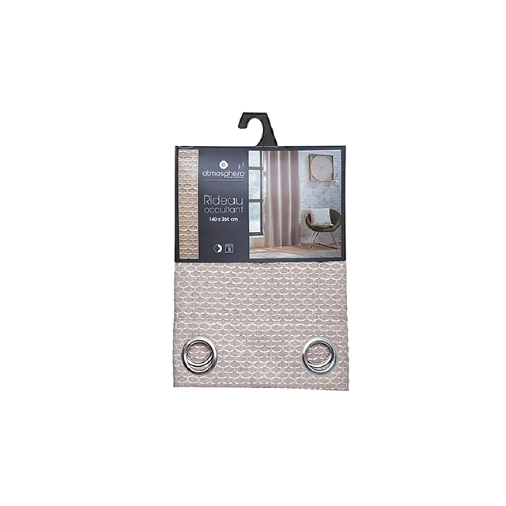 Perdea 140X260cm Atmosphera Mattone, bej, poliester