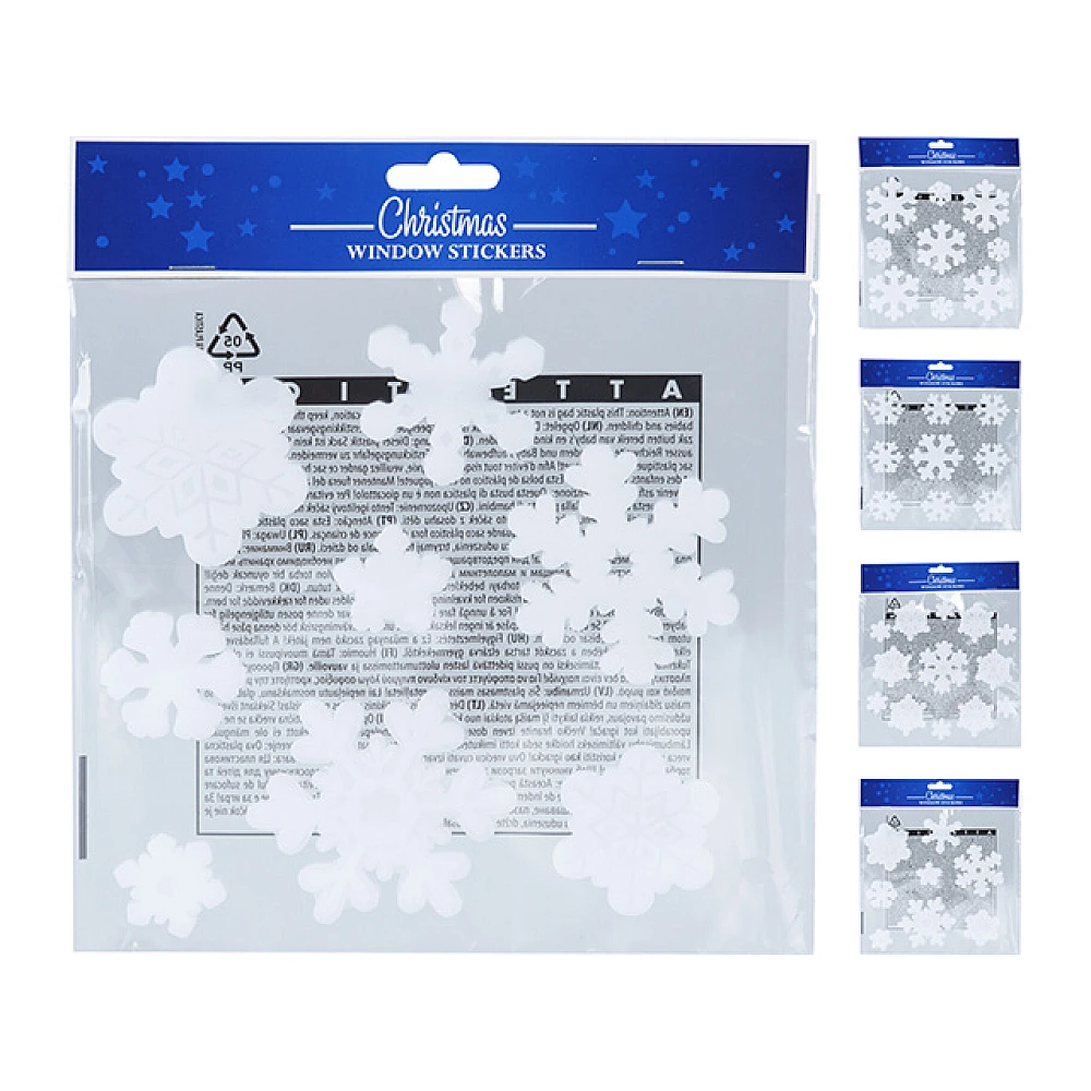 Set autocolante de Craciun pentru fereastra, 9-13 buc, 9 cm