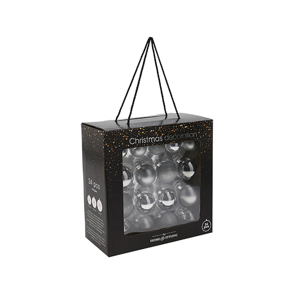 Set globuri pentru brad din sticla 