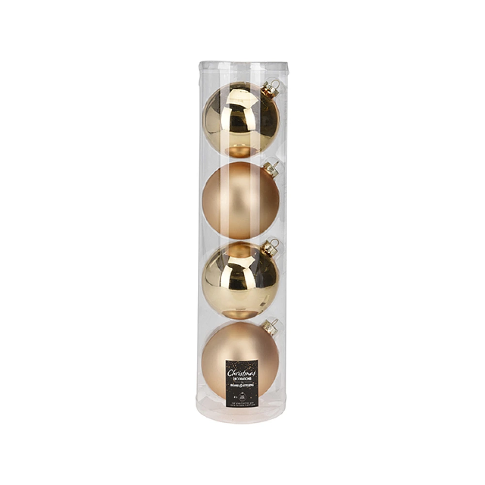 Set globuri pentru brad 4X100mm 