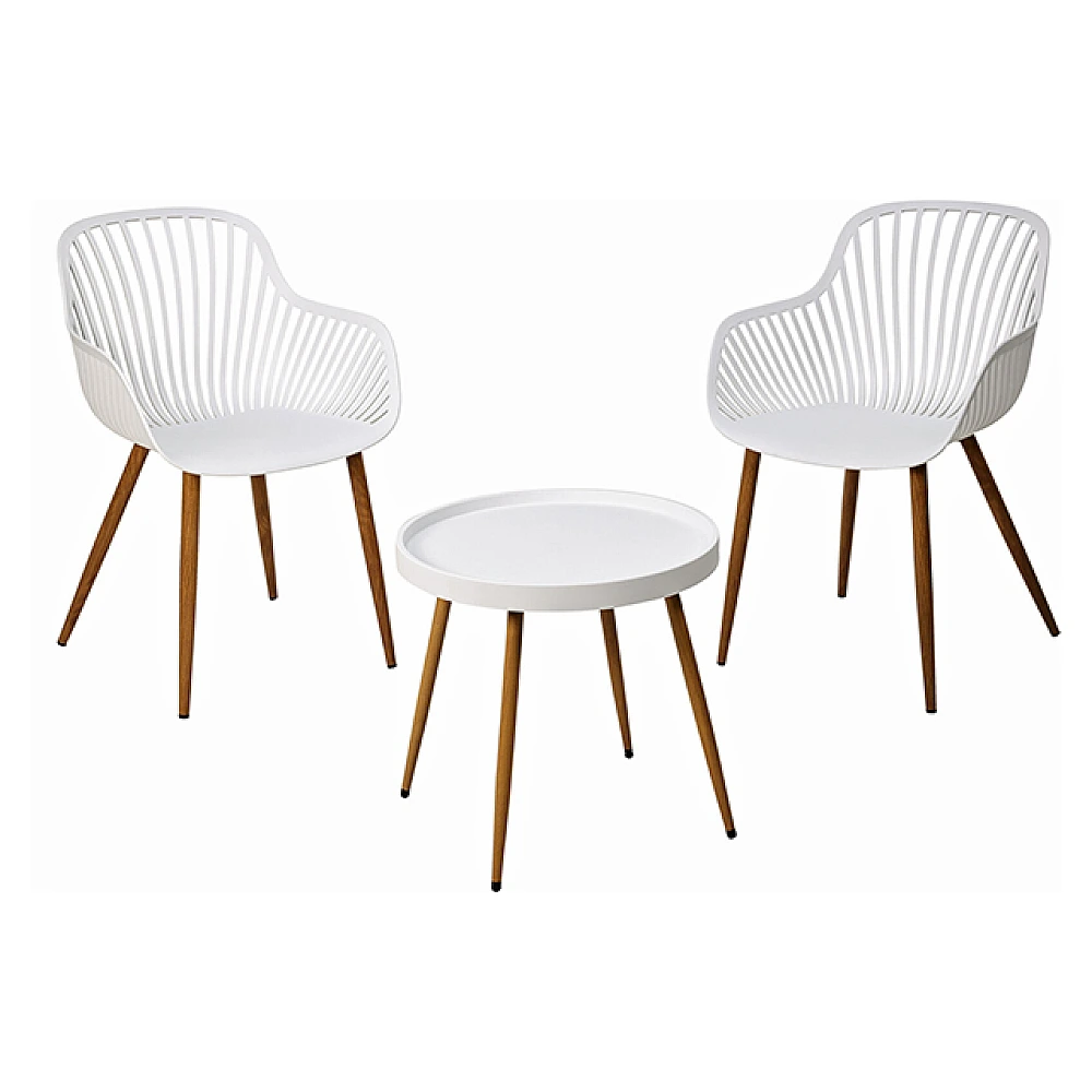 Set mobilier 3buc: masa D50, H48 cm si 2 scaune 56X55XH84 cm