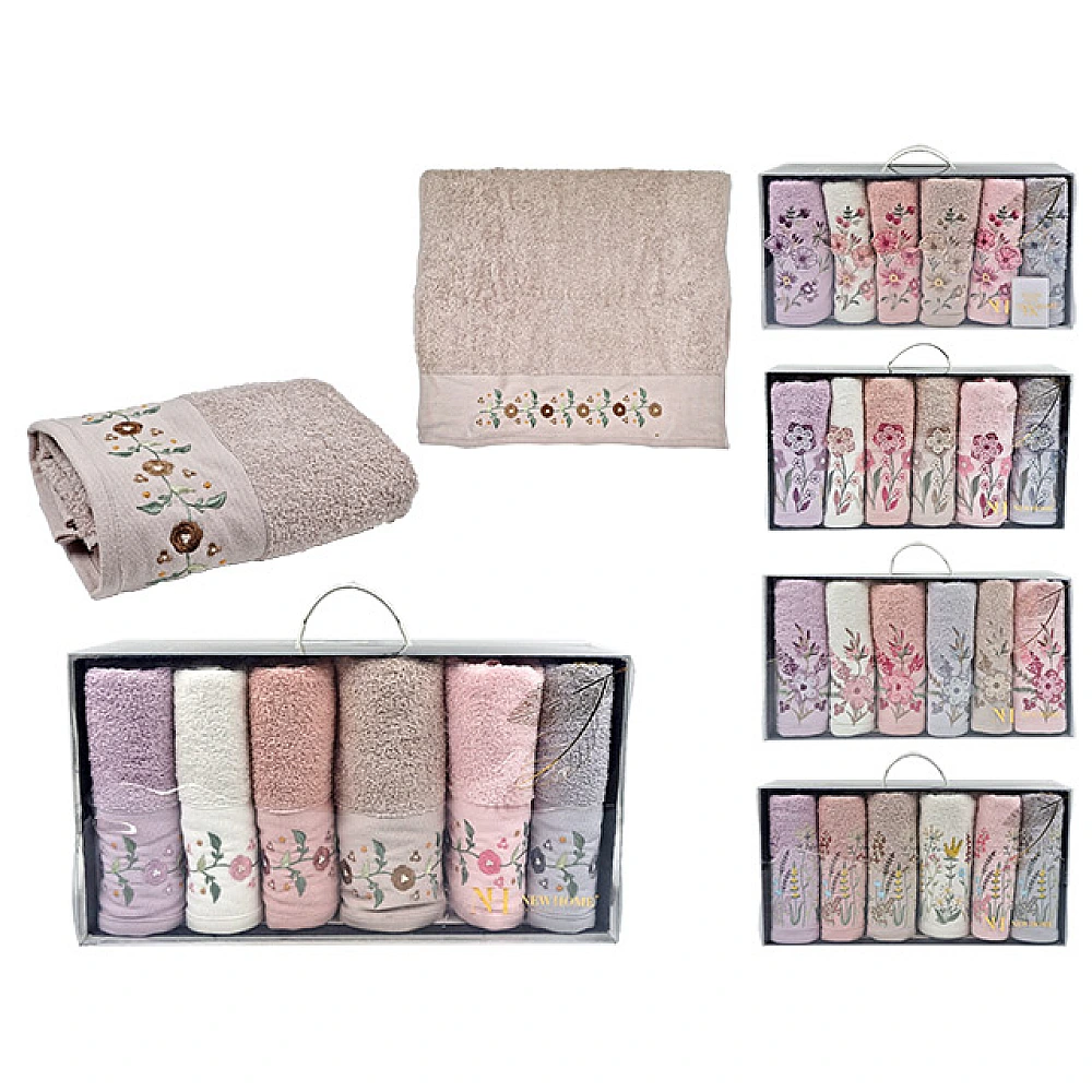 Set prosoape 6buc, 50X90cm NH Mimoza Clara 3D, bumbac