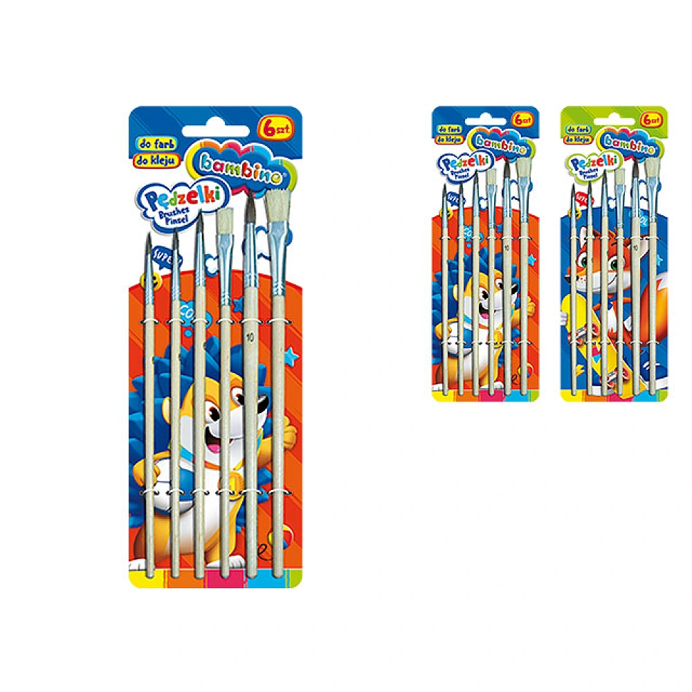 Set pensule pentru desen Bambino 6buc