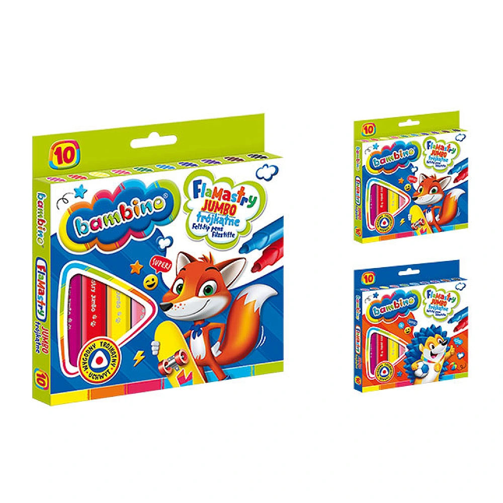 Set carioci 10buc triunghiulare Bambino