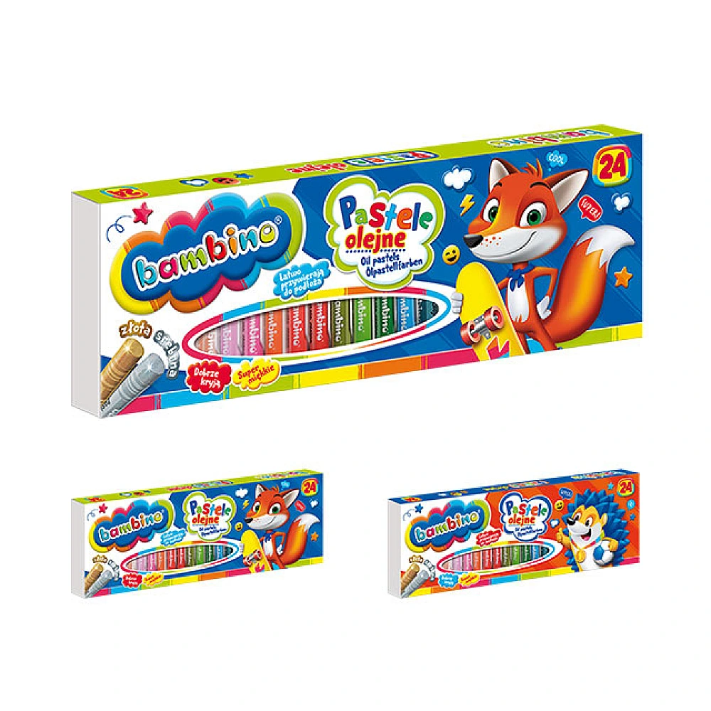 Set creioane cu ulei Bambino 24 buc